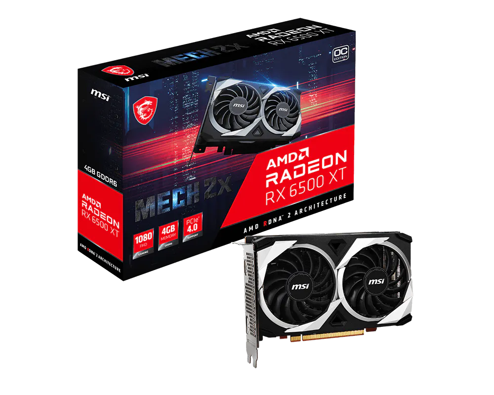 MSI Radeon RX 6500 XT MECH 2X 4G OC